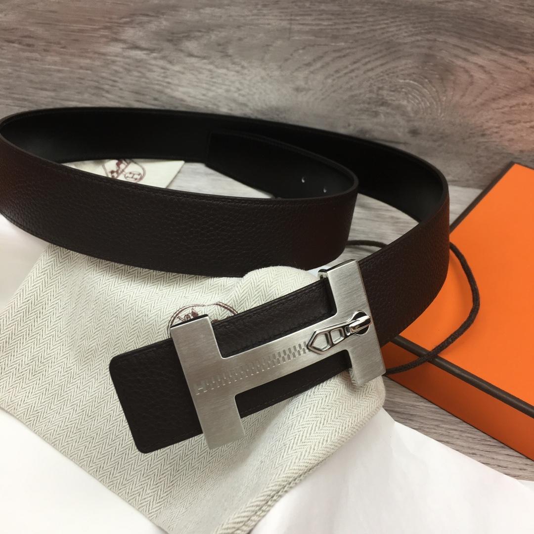Hermes Leather H Buckle Belt - PerfectKickZ
