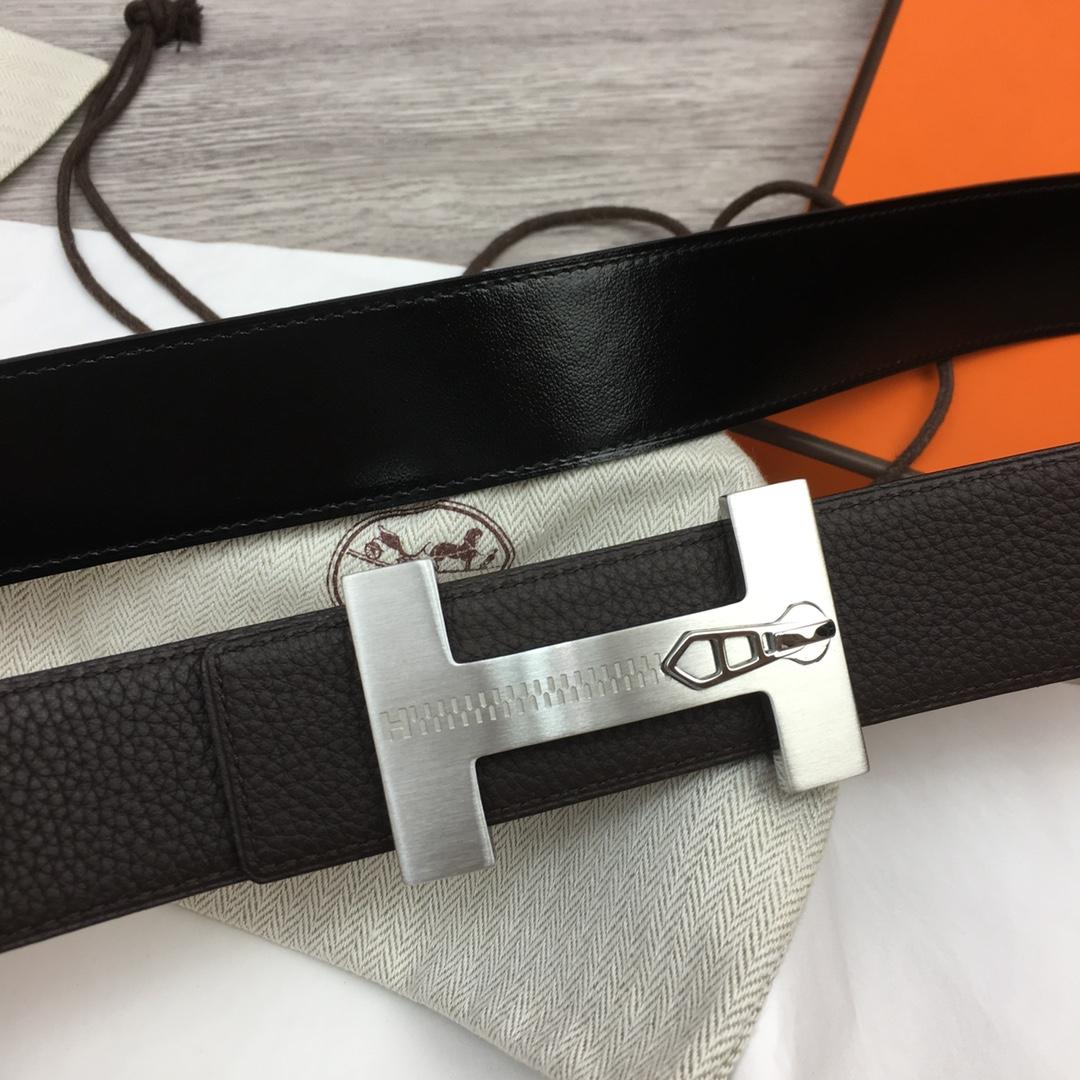 Hermes Leather H Buckle Belt - PerfectKickZ