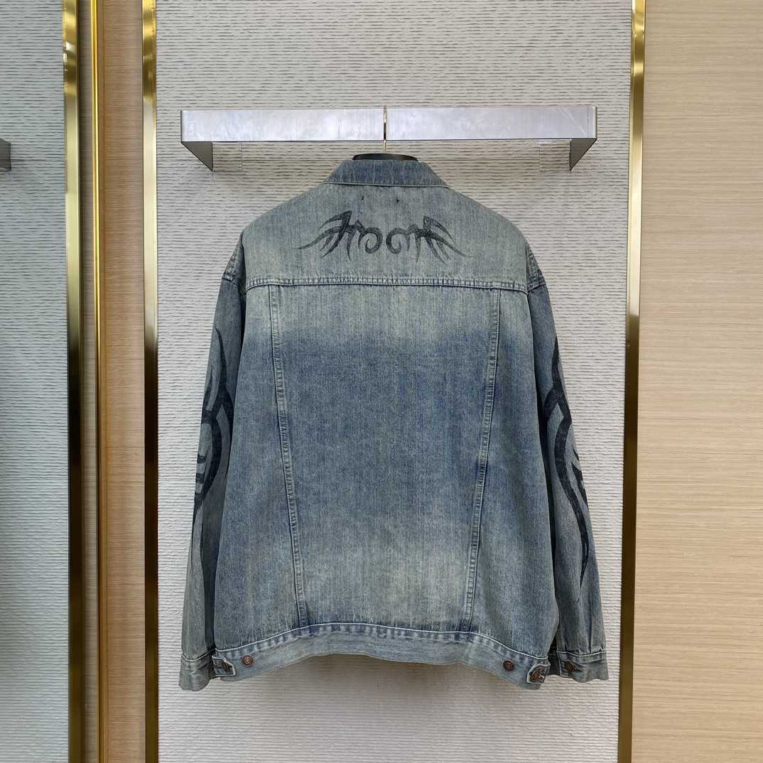 Balenciaga Y2K Oversized Jacket In Light Blue - PerfectKickZ