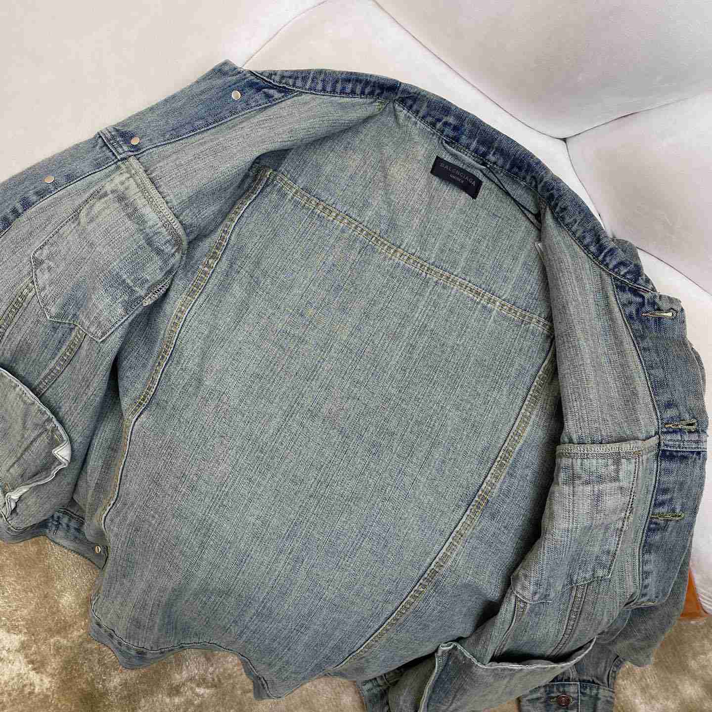 Balenciaga Y2K Oversized Jacket In Light Blue - PerfectKickZ