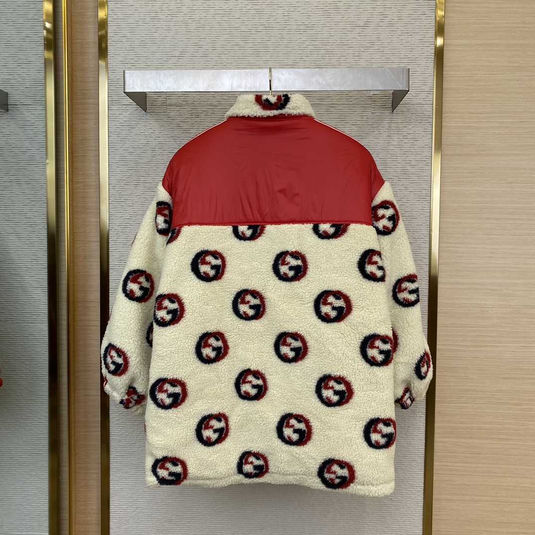 Gucci GG Wool Fleece Jacquard Zip Jacket - PerfectKickZ