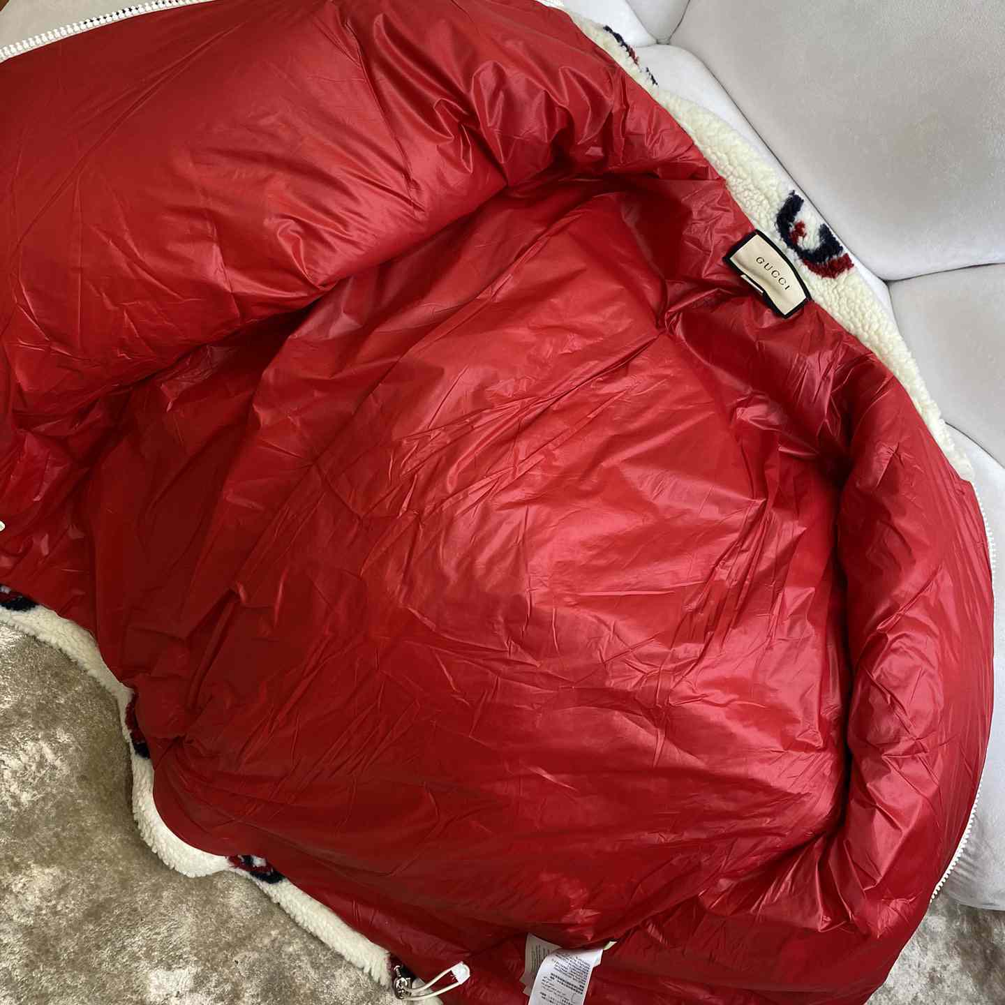 Gucci GG Wool Fleece Jacquard Zip Jacket - PerfectKickZ