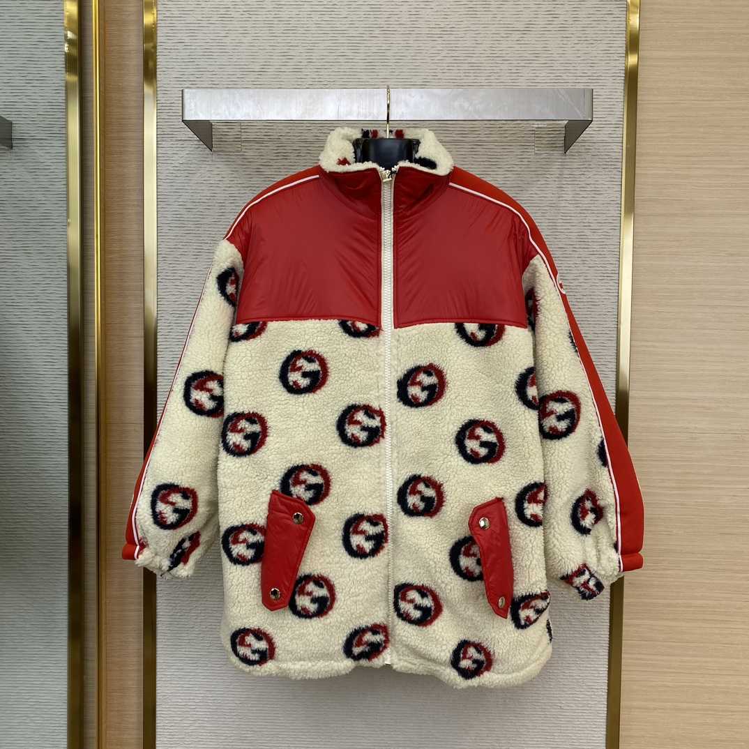 Gucci GG Wool Fleece Jacquard Zip Jacket - PerfectKickZ