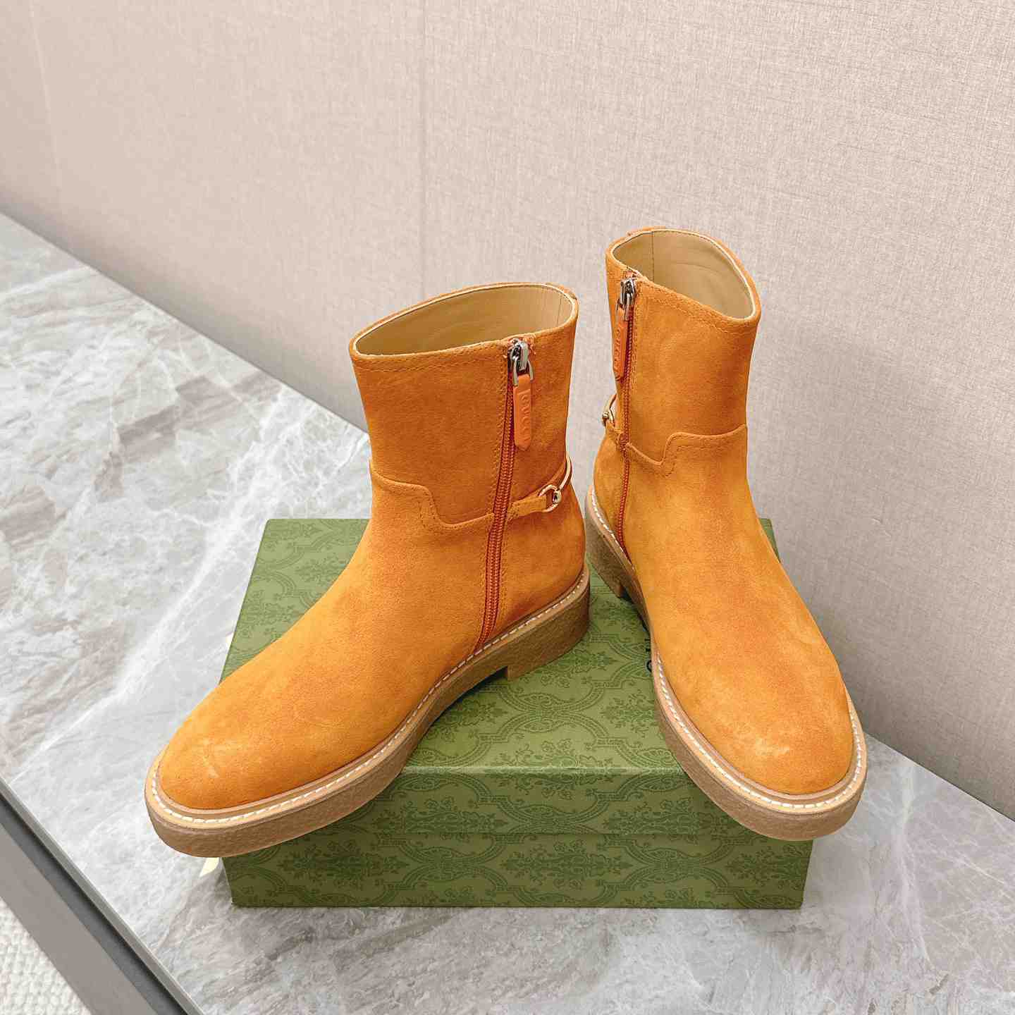Gucci Women's Slim Horsebit Ankle Boot - PerfectKickZ