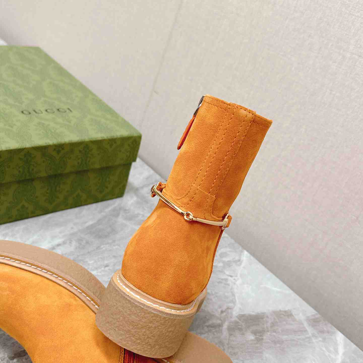 Gucci Women's Slim Horsebit Ankle Boot - PerfectKickZ
