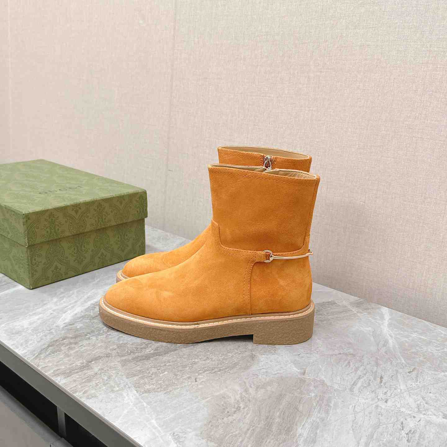 Gucci Women's Slim Horsebit Ankle Boot - PerfectKickZ