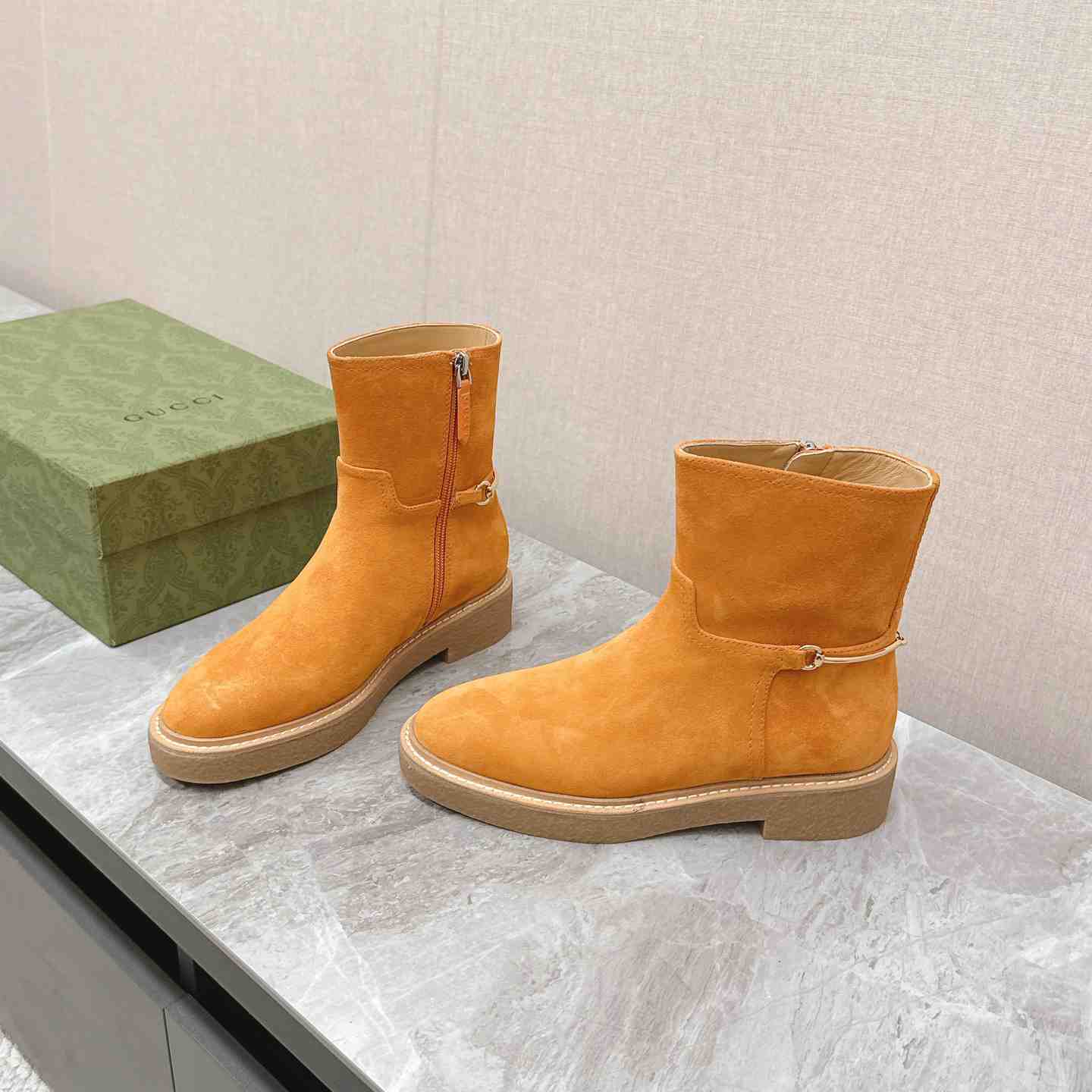 Gucci Women's Slim Horsebit Ankle Boot - PerfectKickZ