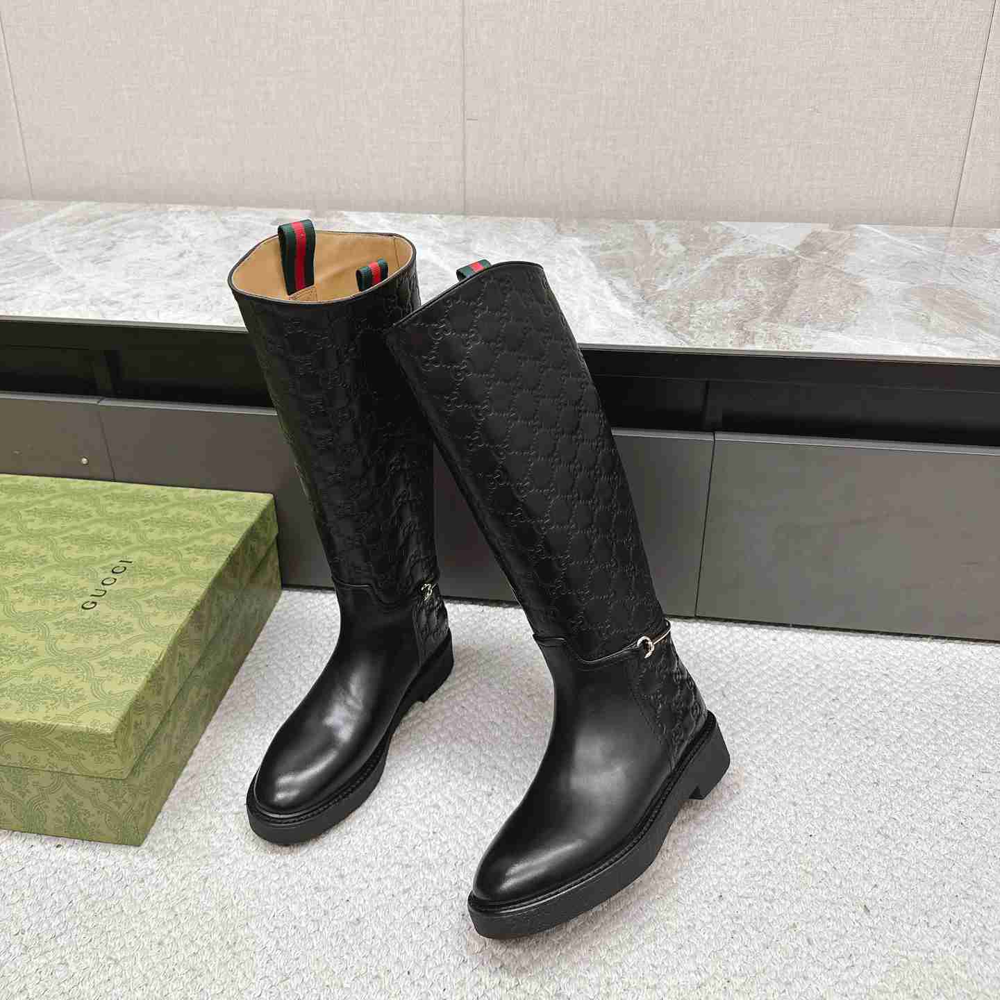 Gucci Women's Slim Horsebit Boot - PerfectKickZ