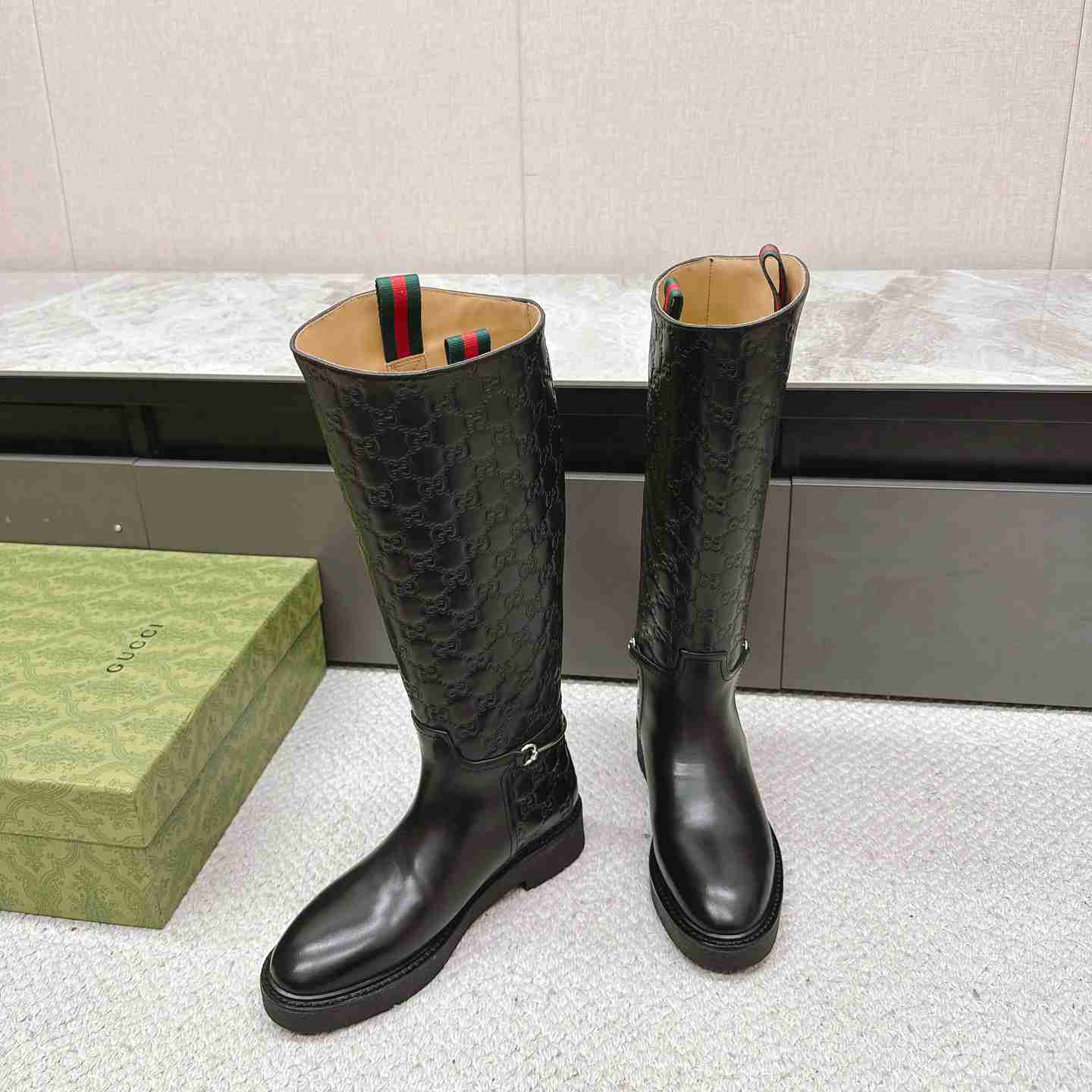 Gucci Women's Slim Horsebit Boot - PerfectKickZ