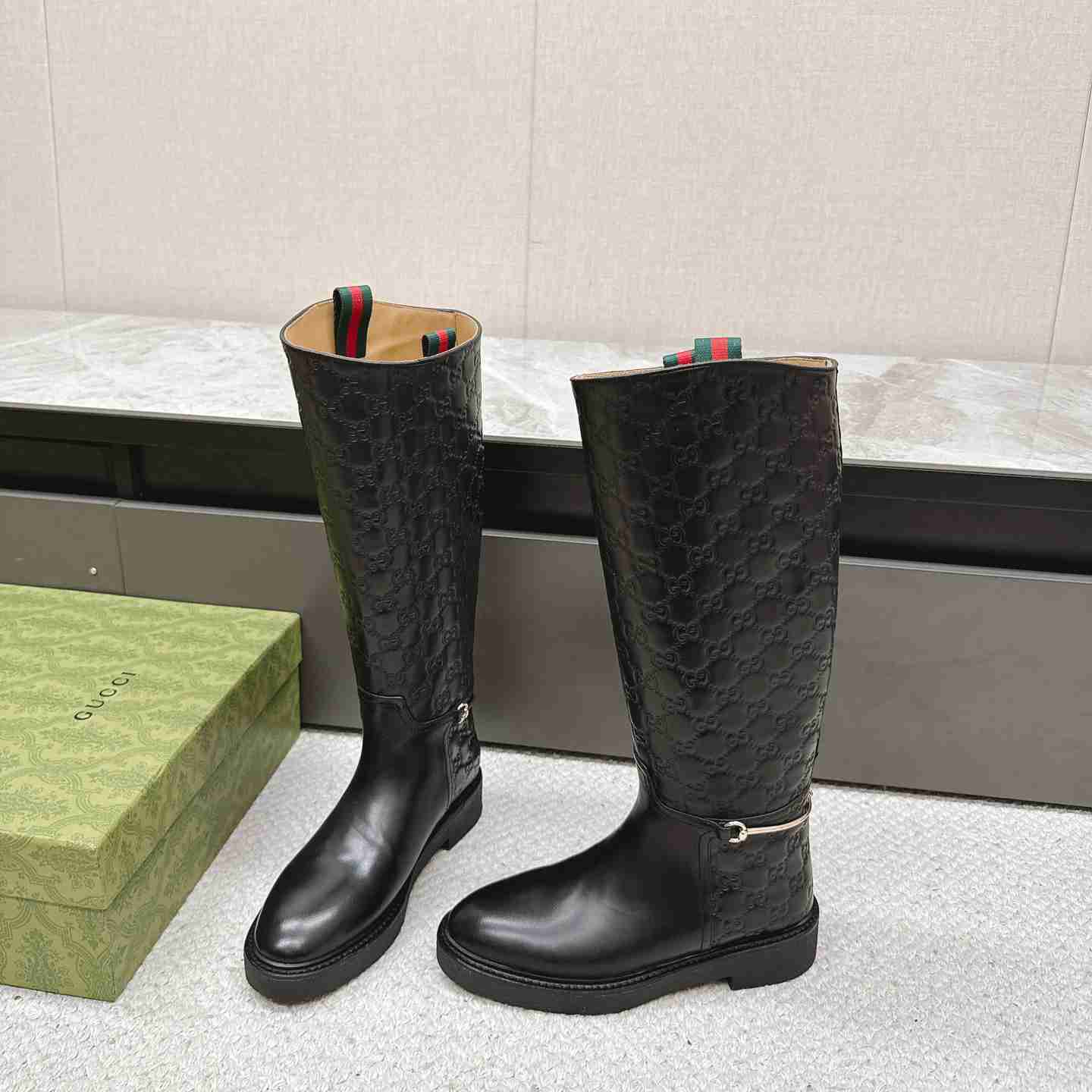 Gucci Women's Slim Horsebit Boot - PerfectKickZ