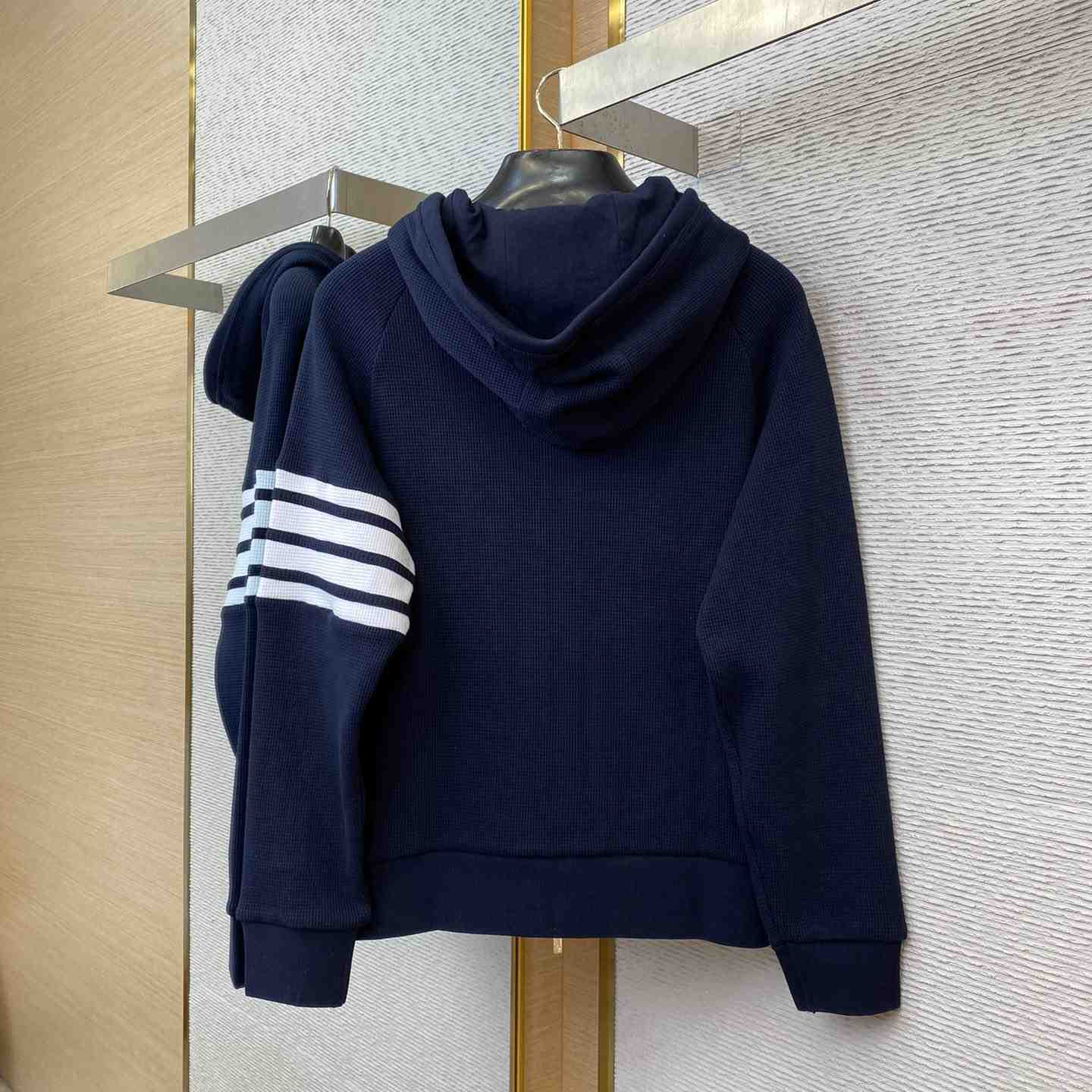 Thom Browne 4-Bar Zip-Up Cashmere Hoodie - PerfectKickZ