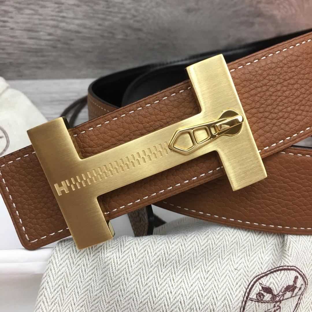 Hermes Leather H Buckle Belt - PerfectKickZ