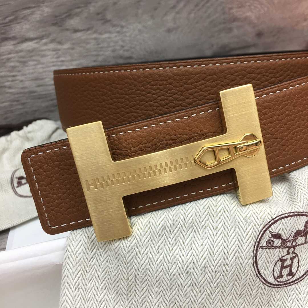 Hermes Leather H Buckle Belt - PerfectKickZ