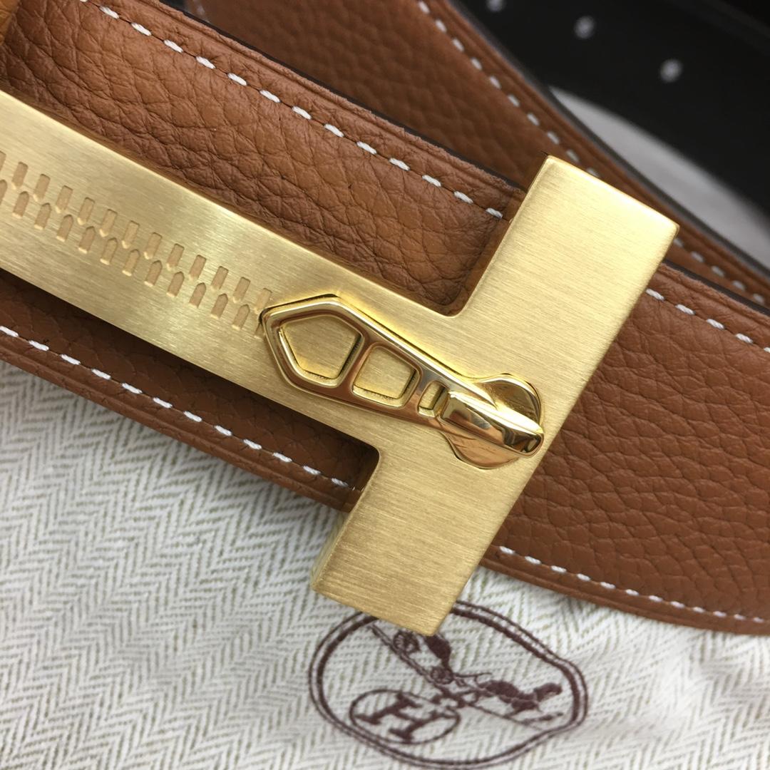 Hermes Leather H Buckle Belt - PerfectKickZ