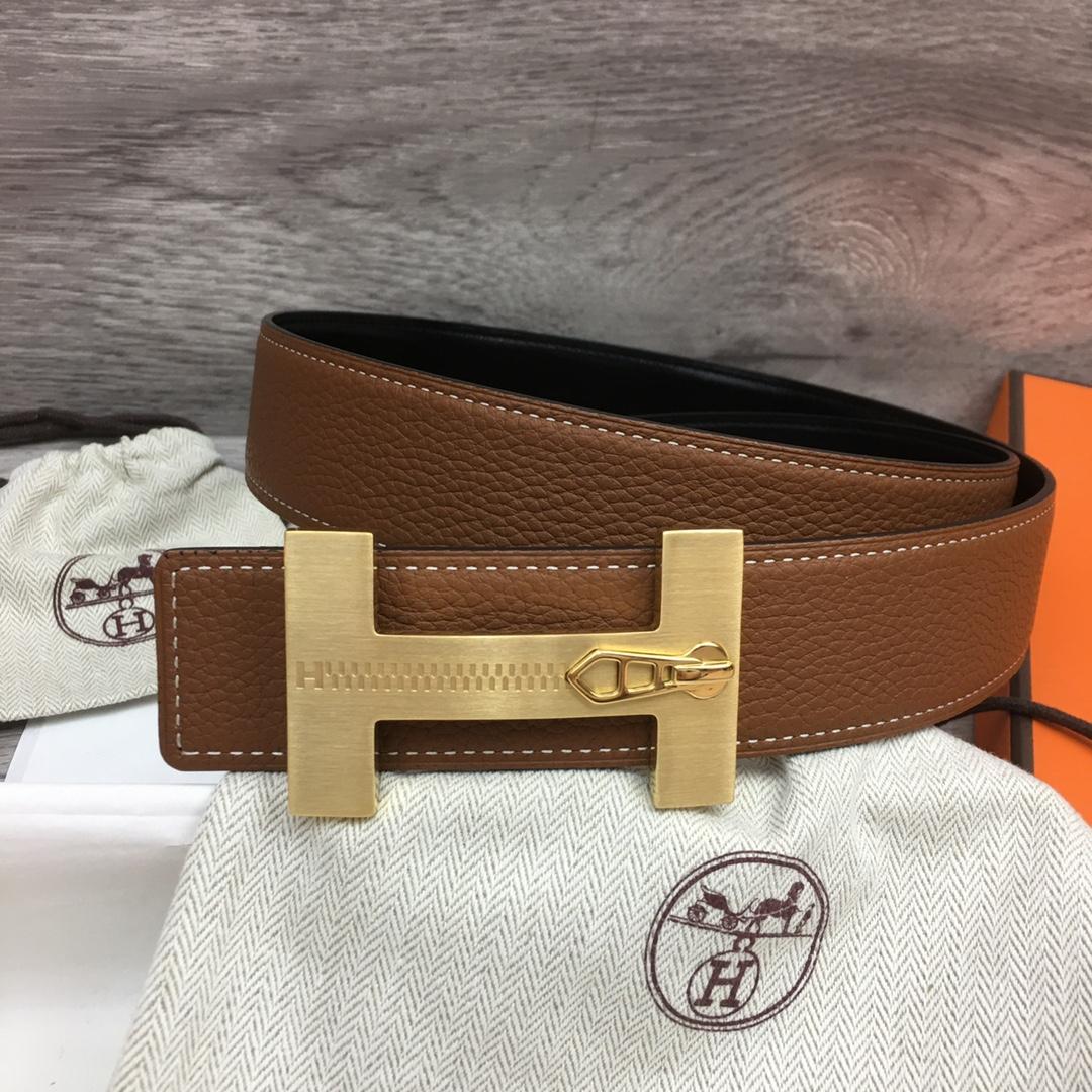 Hermes Leather H Buckle Belt - PerfectKickZ