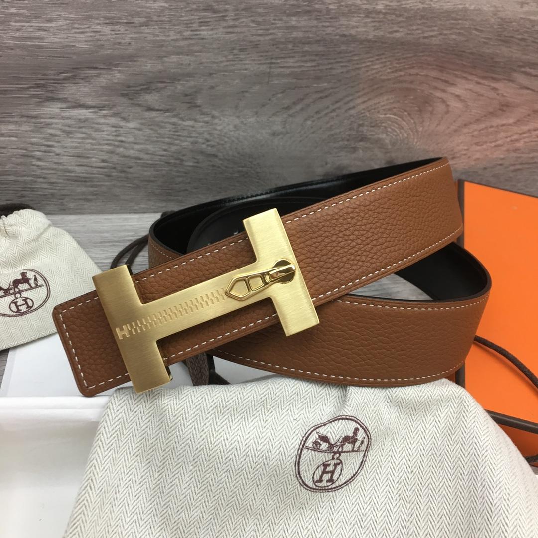 Hermes Leather H Buckle Belt - PerfectKickZ