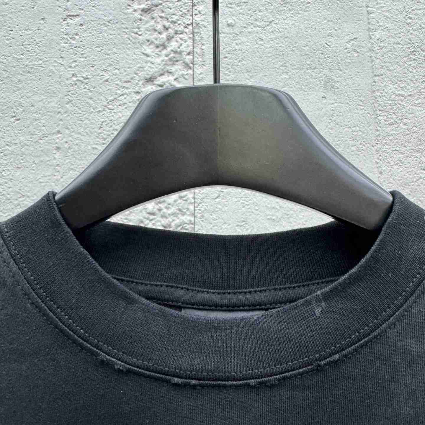 Balenciaga Paris Moon Upside Down T-Shirt Oversized In Black - PerfectKickZ