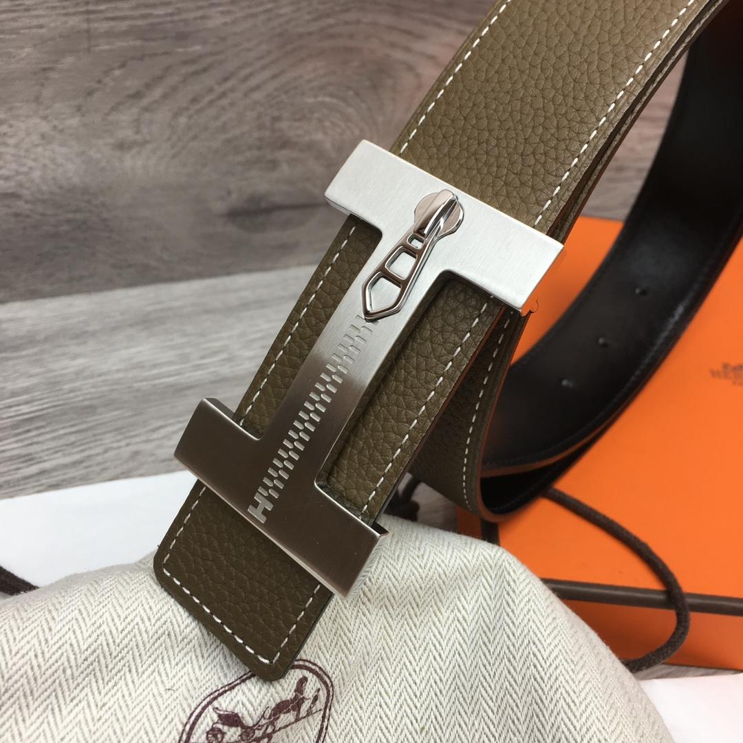Hermes Leather H Buckle Belt - PerfectKickZ