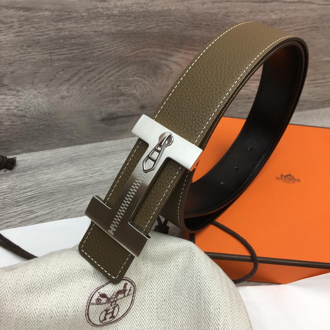 Hermes Leather H Buckle Belt - PerfectKickZ