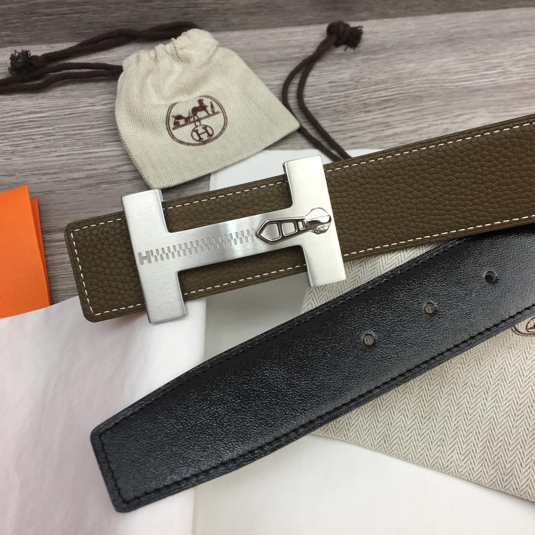Hermes Leather H Buckle Belt - PerfectKickZ