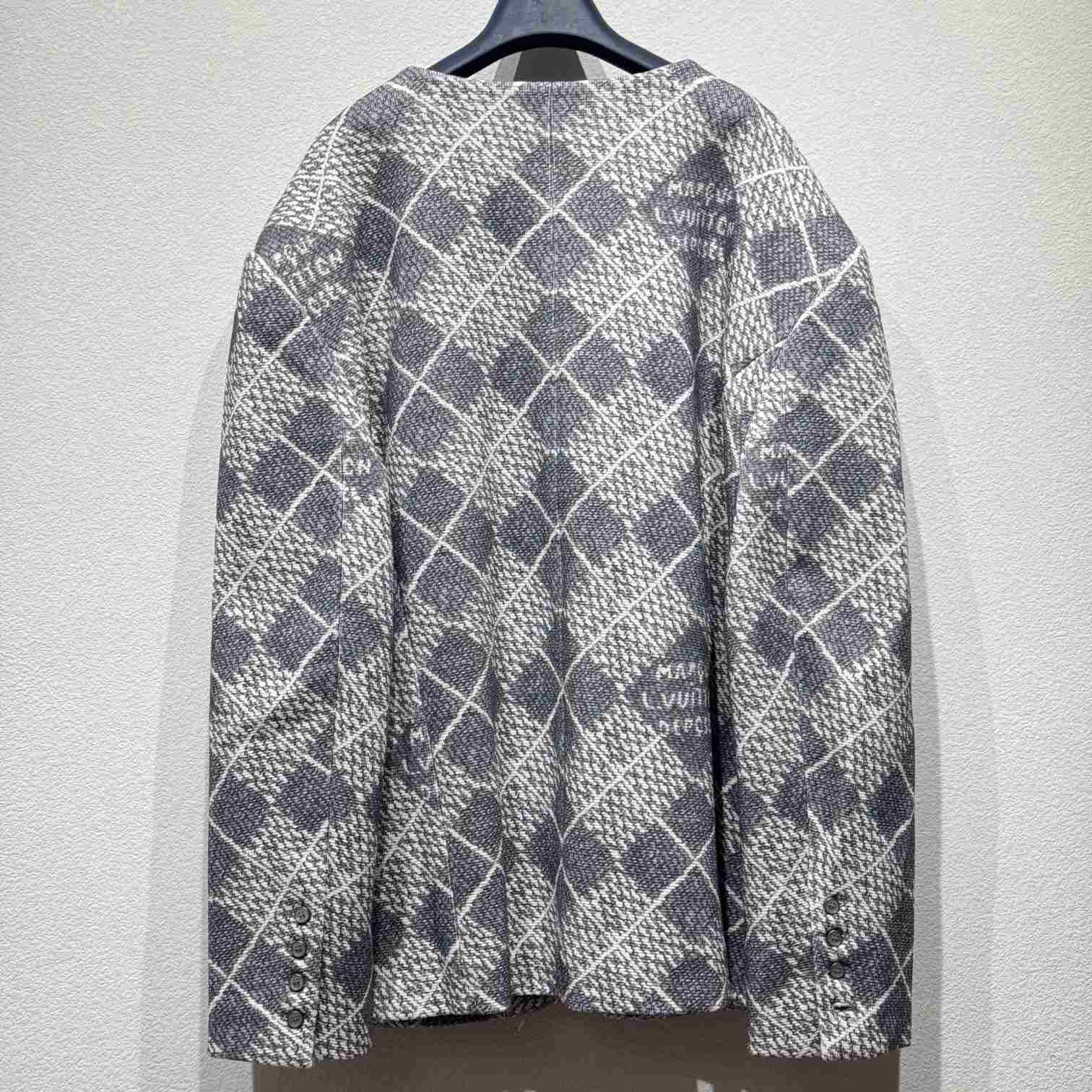 Louis Vuitton Chic Collarless Wool Jacket   1AGIZY - PerfectKickZ