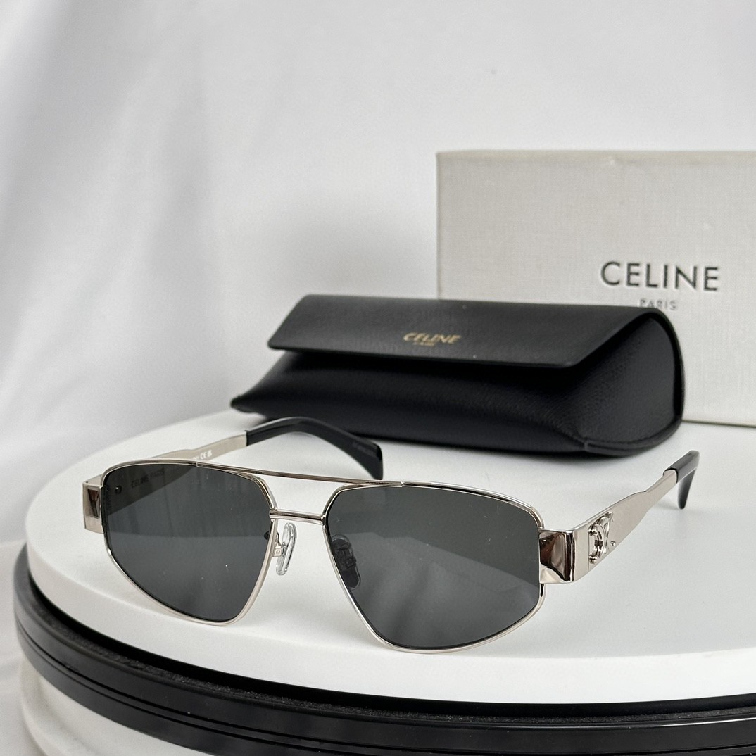 Celine Triomphe Metal 03 Sunglasses In Metal - PerfectKickZ