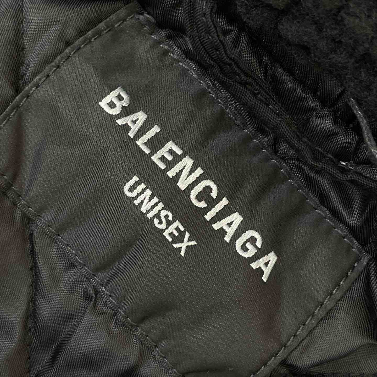 Balenciaga Unity Destroyed Bomber Jacket Black - PerfectKickZ