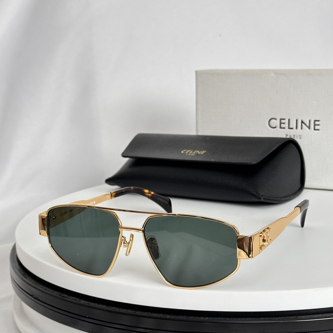 Celine Triomphe Metal 03 Sunglasses In Metal - PerfectKickZ