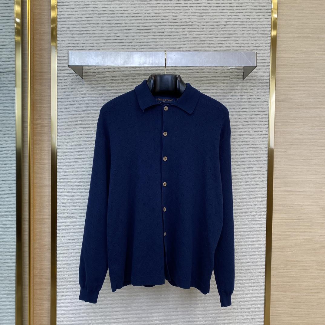 Louis Vuitton Monogram Pointelle Cotton Overshirt - PerfectKickZ