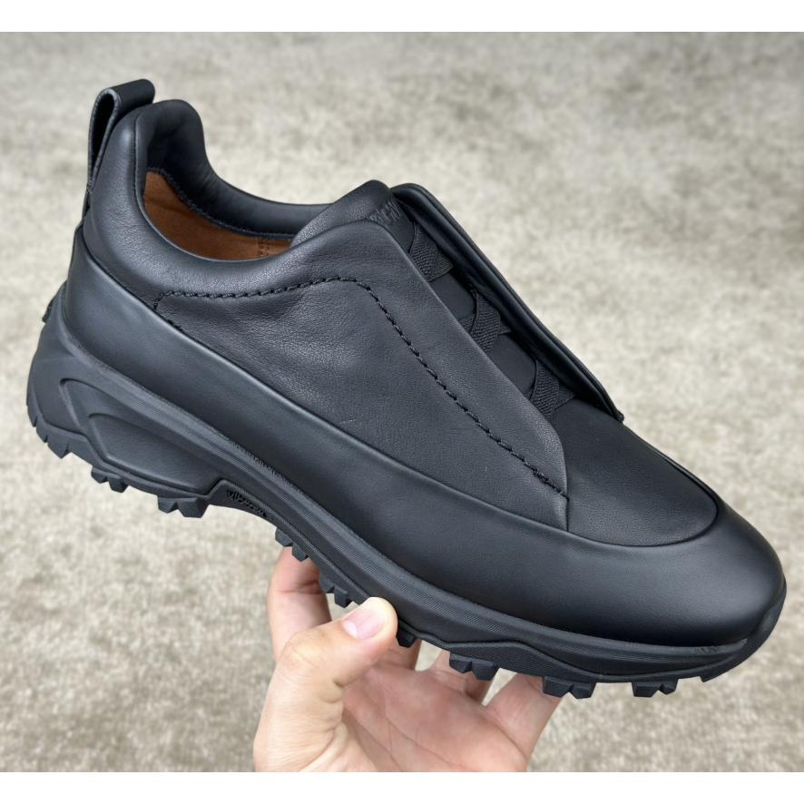 Zegna Suede And Leather Triple Stitch™ Monte Sneakers - PerfectKickZ