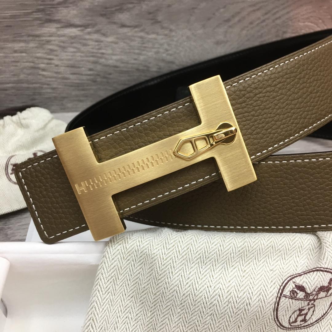 Hermes Leather H Buckle Belt - PerfectKickZ