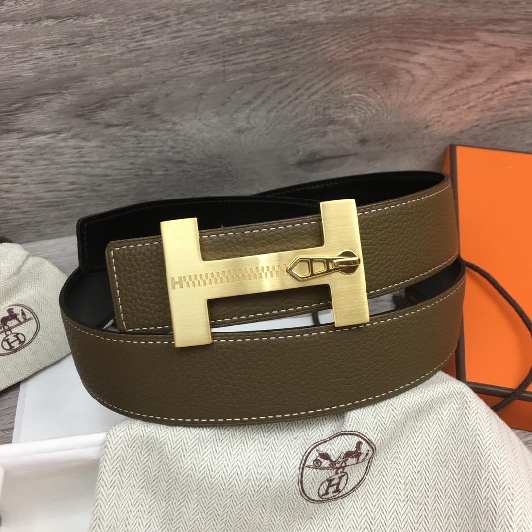 Hermes Leather H Buckle Belt - PerfectKickZ