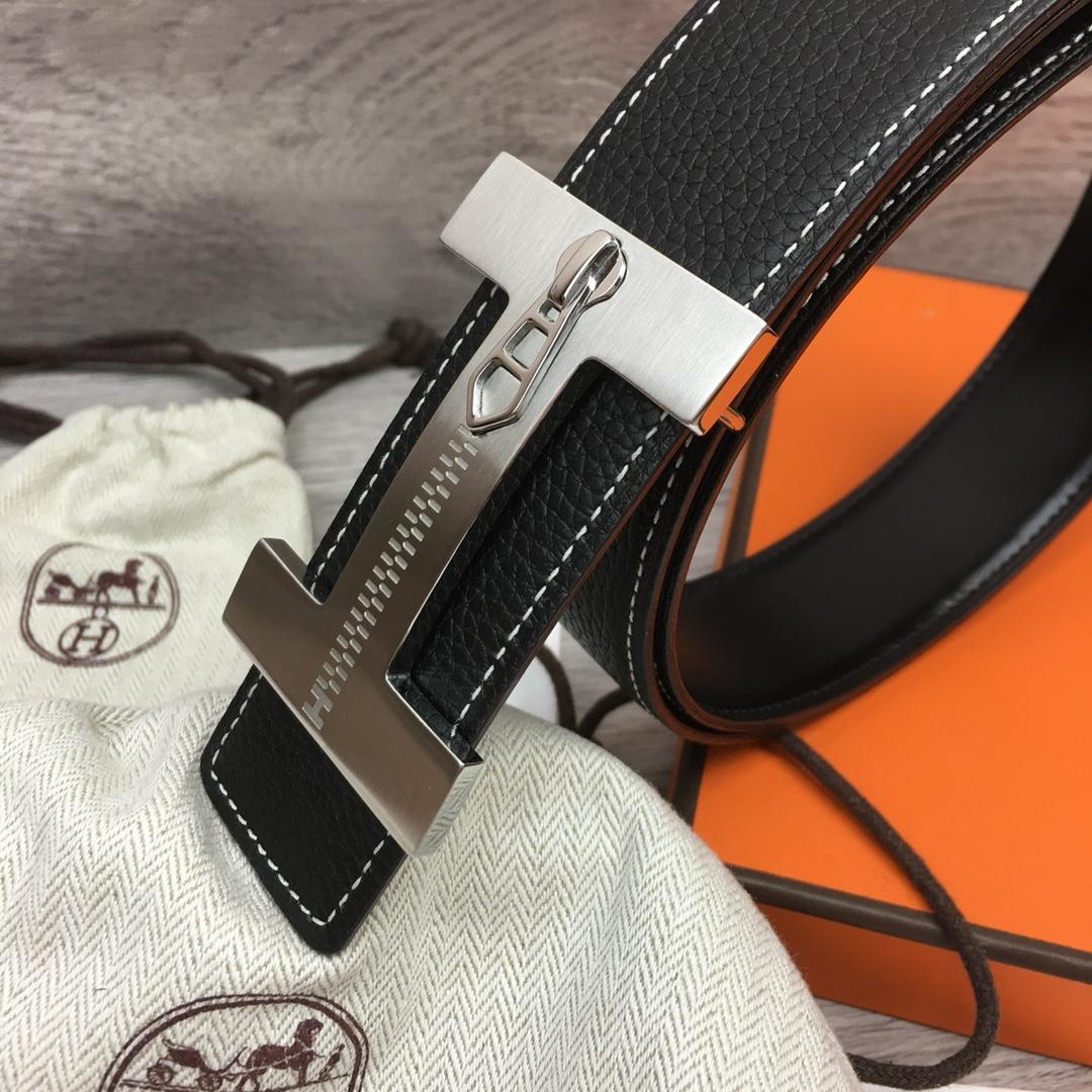 Hermes Leather H Buckle Belt - PerfectKickZ