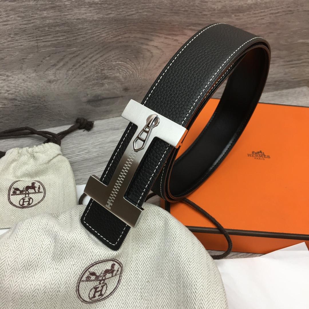 Hermes Leather H Buckle Belt - PerfectKickZ