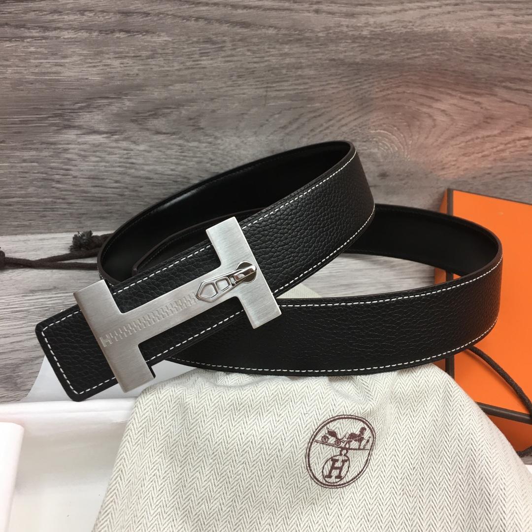 Hermes Leather H Buckle Belt - PerfectKickZ