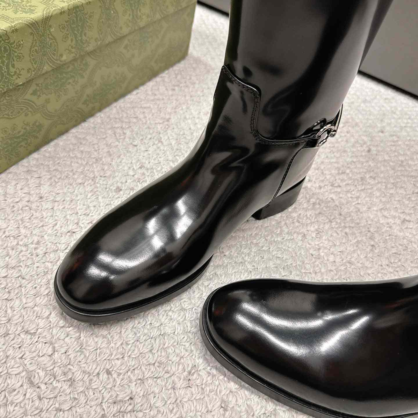 Gucci Women's Slim Horsebit Boot - PerfectKickZ