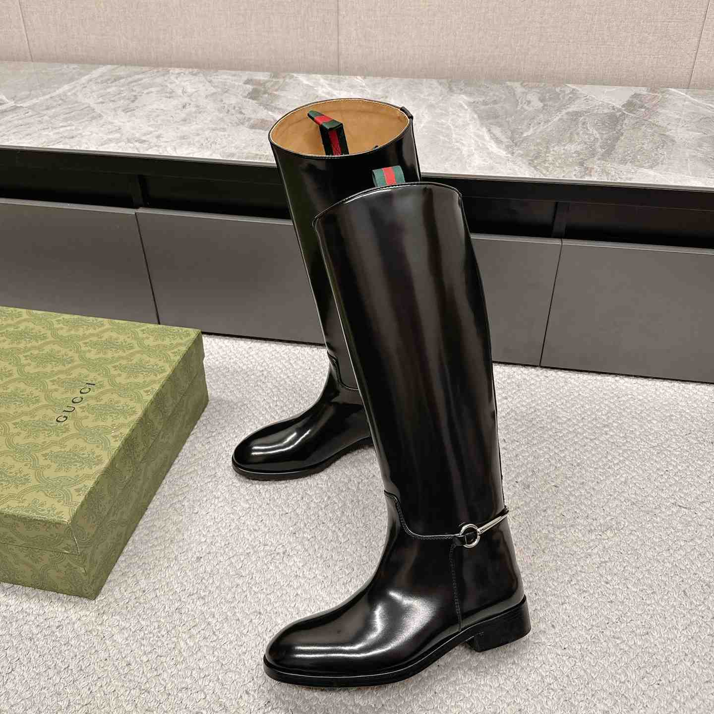 Gucci Women's Slim Horsebit Boot - PerfectKickZ