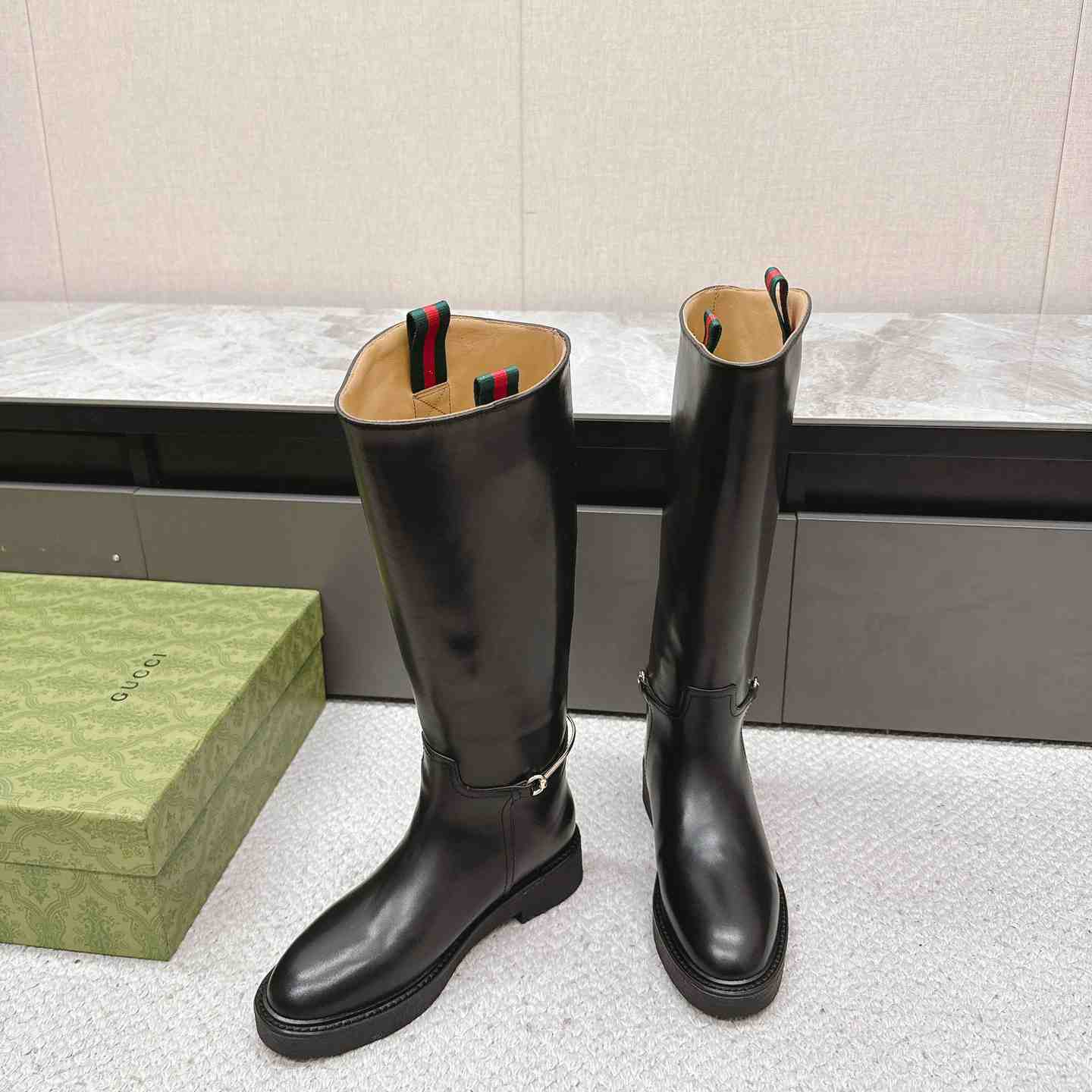 Gucci Women's Slim Horsebit Boot - PerfectKickZ