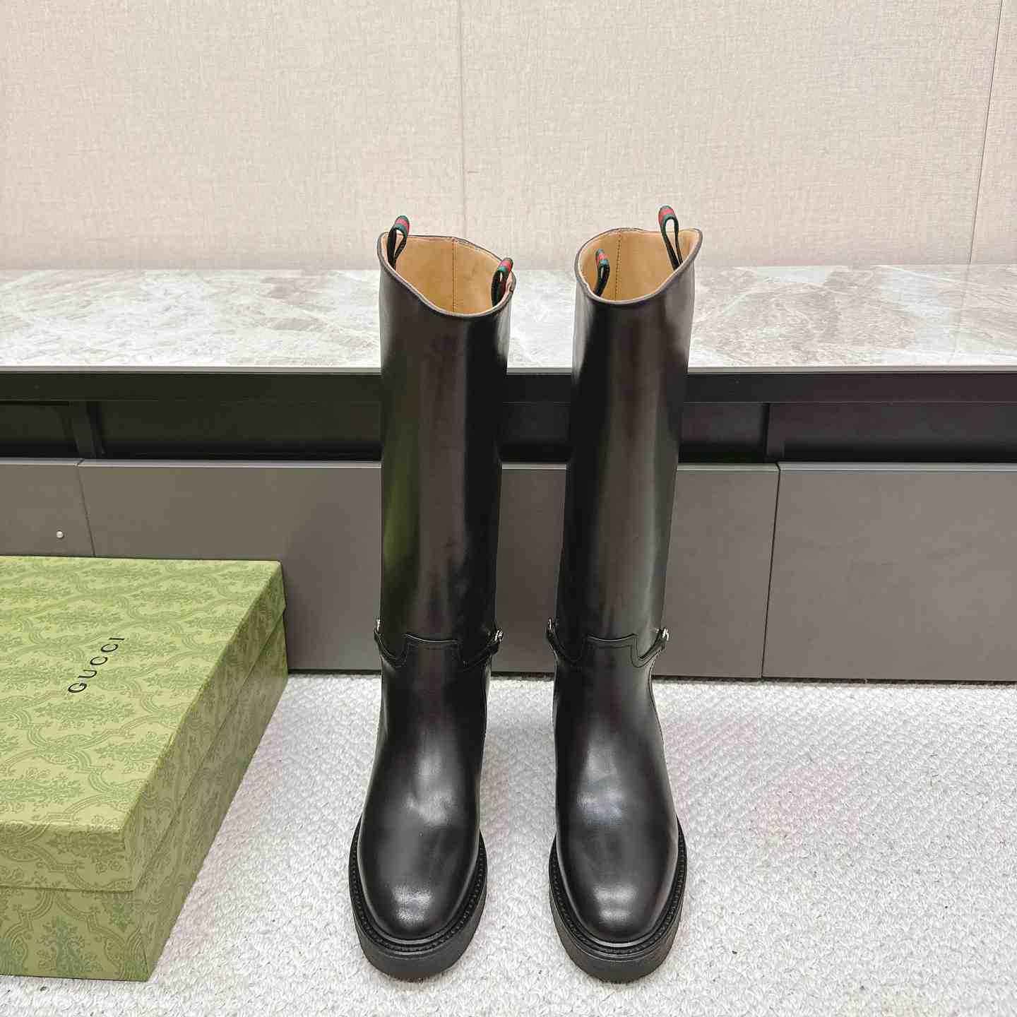 Gucci Women's Slim Horsebit Boot - PerfectKickZ