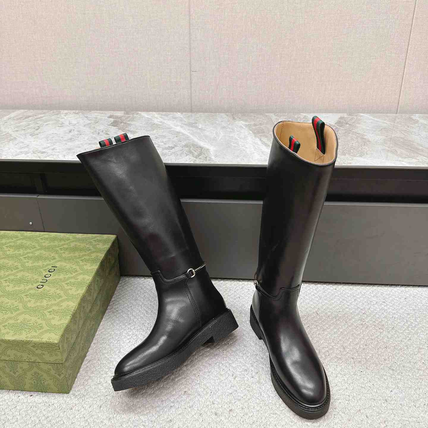 Gucci Women's Slim Horsebit Boot - PerfectKickZ