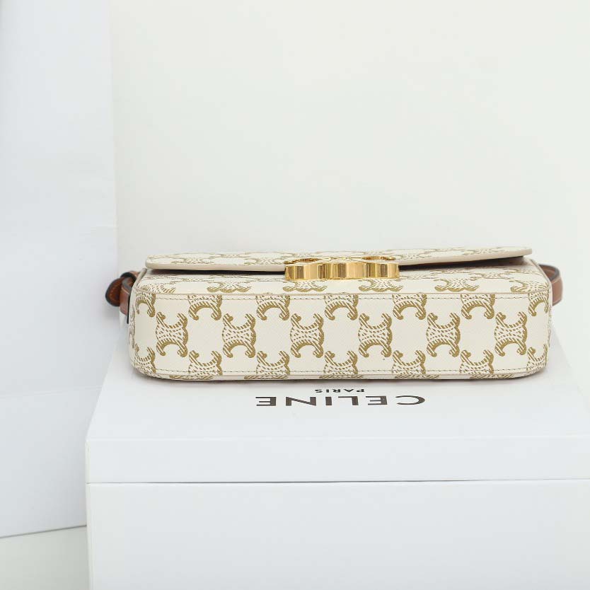 Celine Shoulder Bag Claude In Triomphe Canvas And Calfskin - PerfectKickZ
