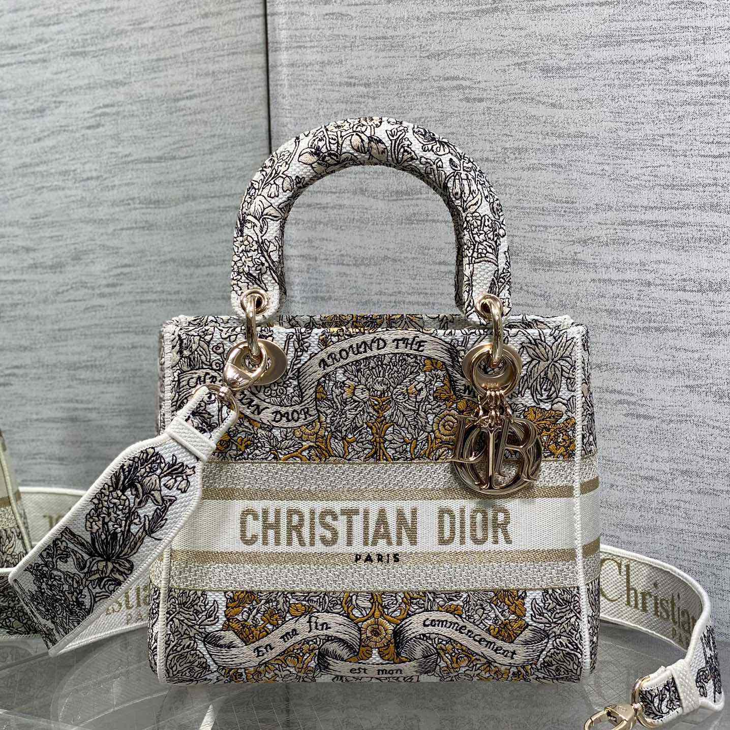 Dior Dioramour Medium Lady D-Lite Bag - PerfectKickZ