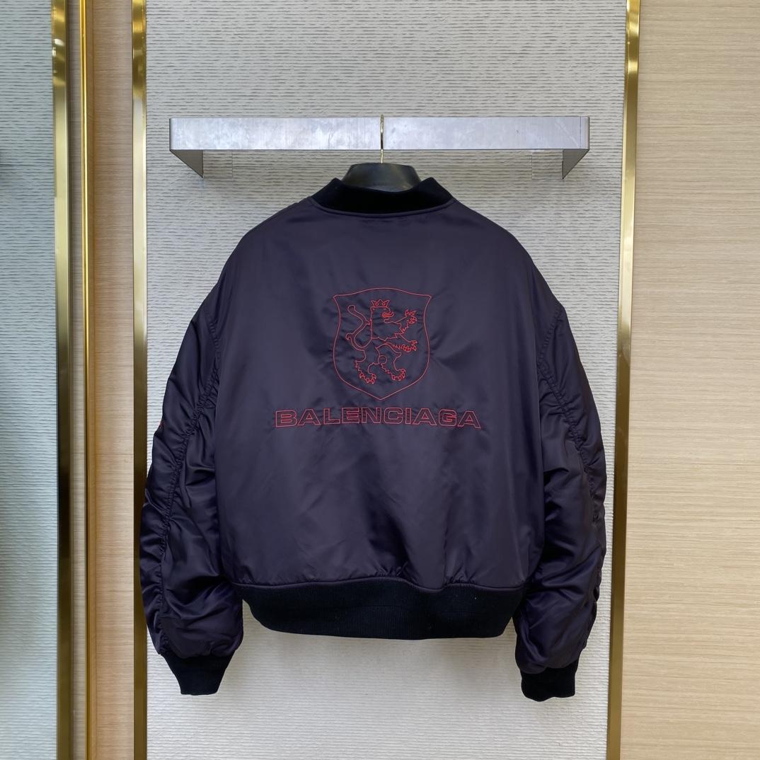 Balenciaga Lion Club Varsity Jacket In Black - PerfectKickZ