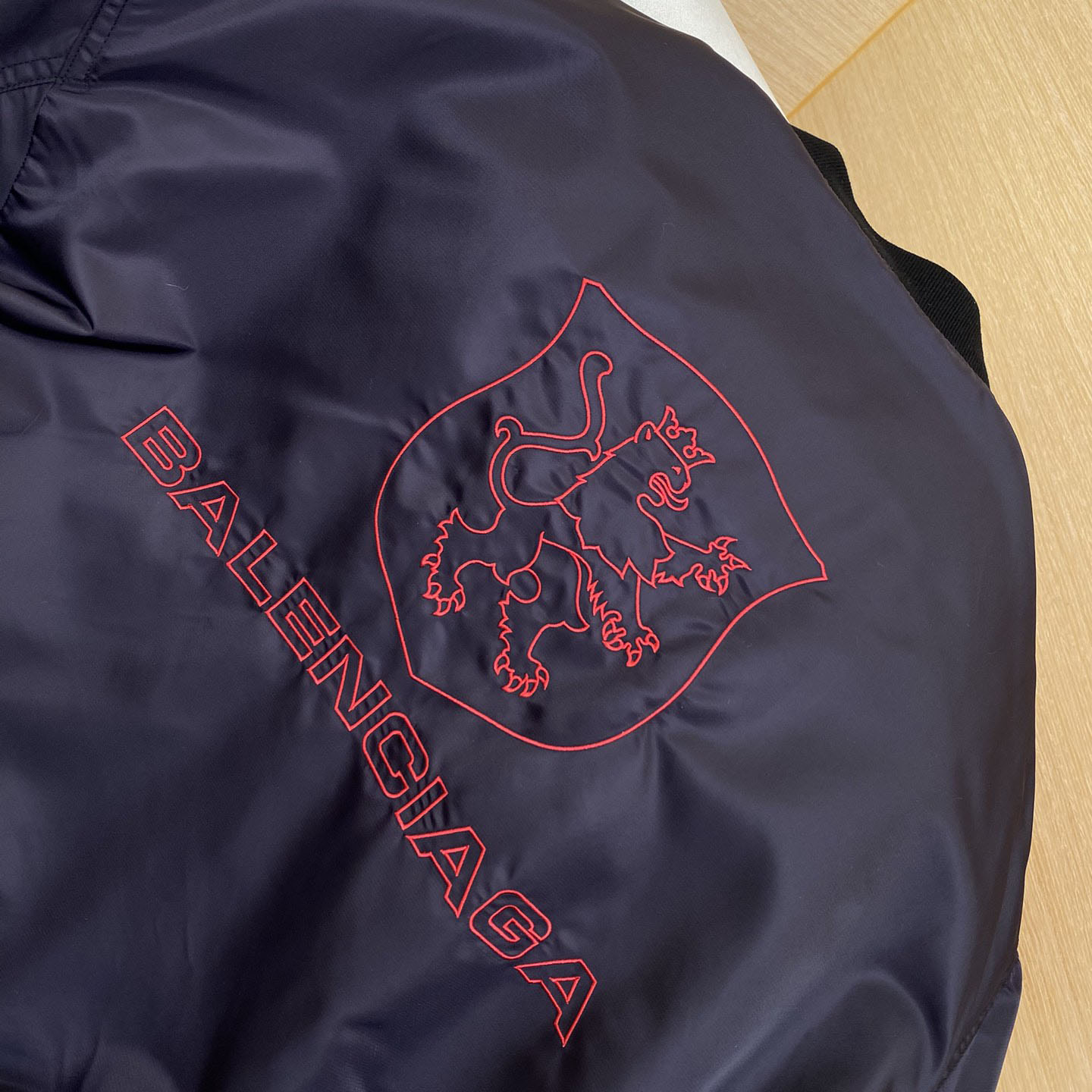 Balenciaga Lion Club Varsity Jacket In Black - PerfectKickZ