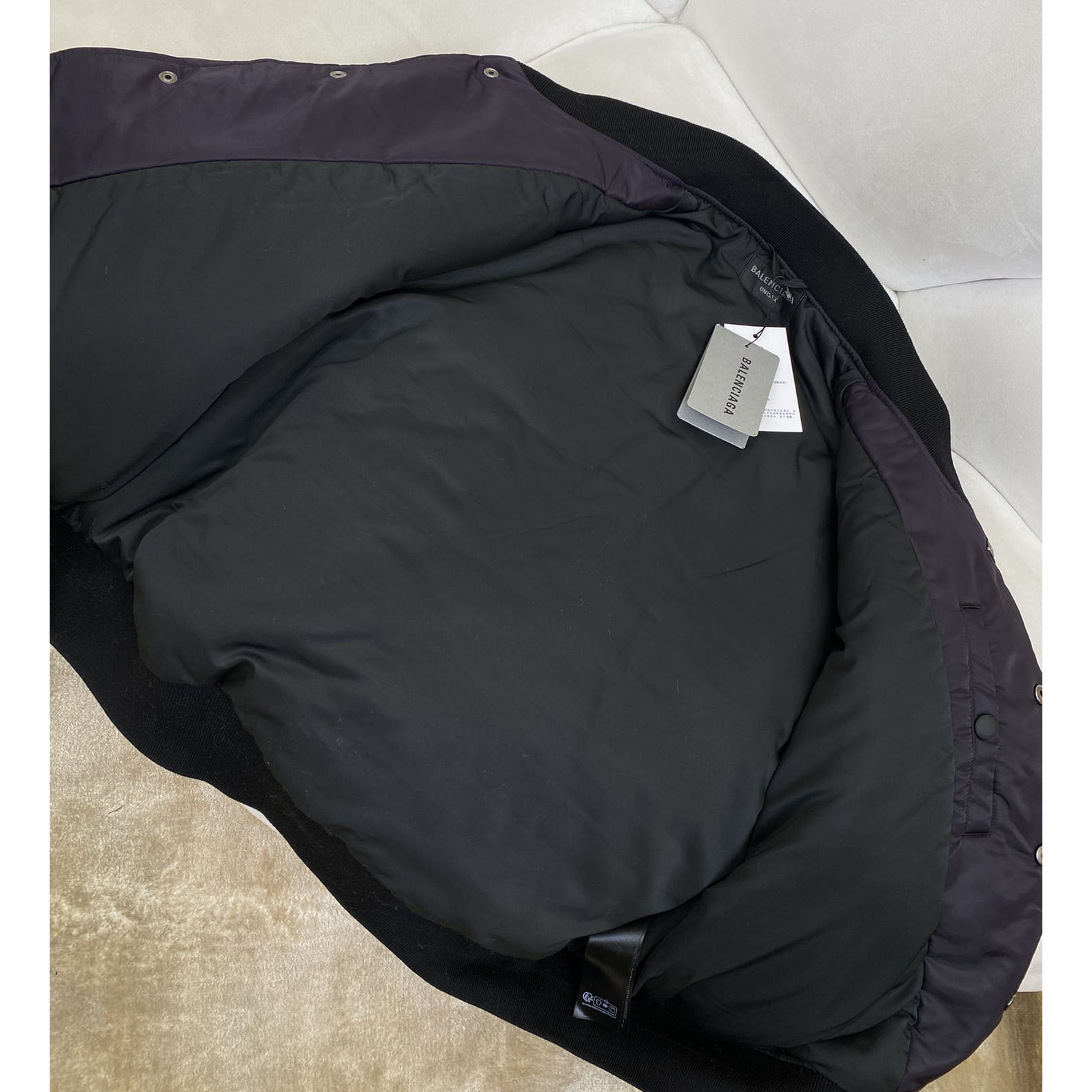 Balenciaga Lion Club Varsity Jacket In Black - PerfectKickZ
