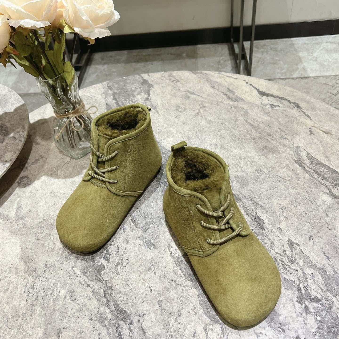 Loewe Lago Lace-up Bootie In Suede And Shearling - PerfectKickZ
