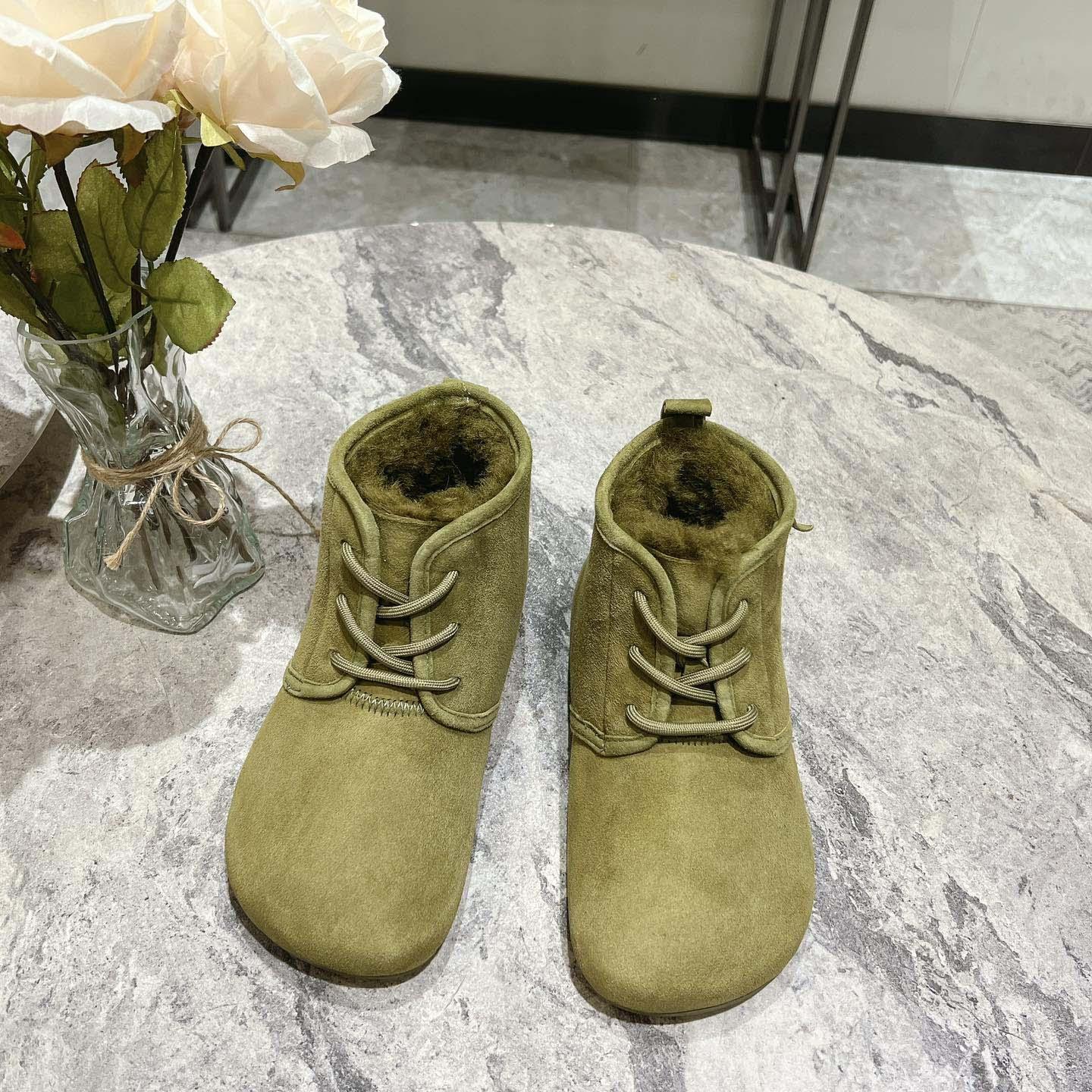Loewe Lago Lace-up Bootie In Suede And Shearling - PerfectKickZ