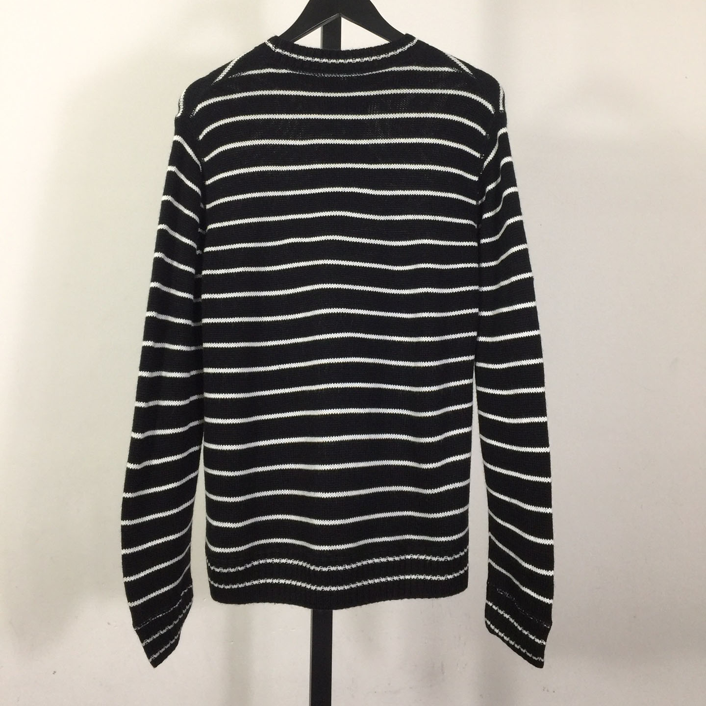 Prada Intarsia-logo Striped Cashmere Jumper - PerfectKickZ