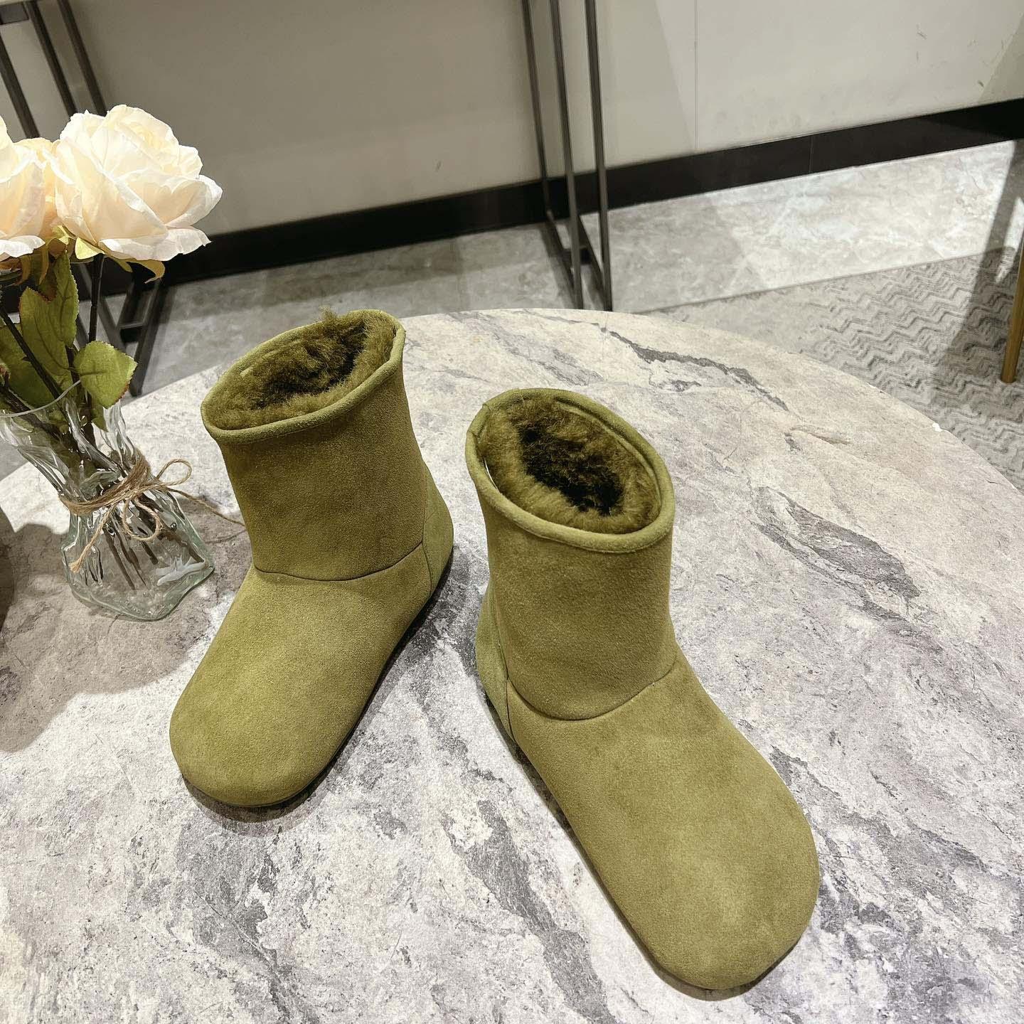 Loewe Lago Boot In Suede And Shearling - PerfectKickZ