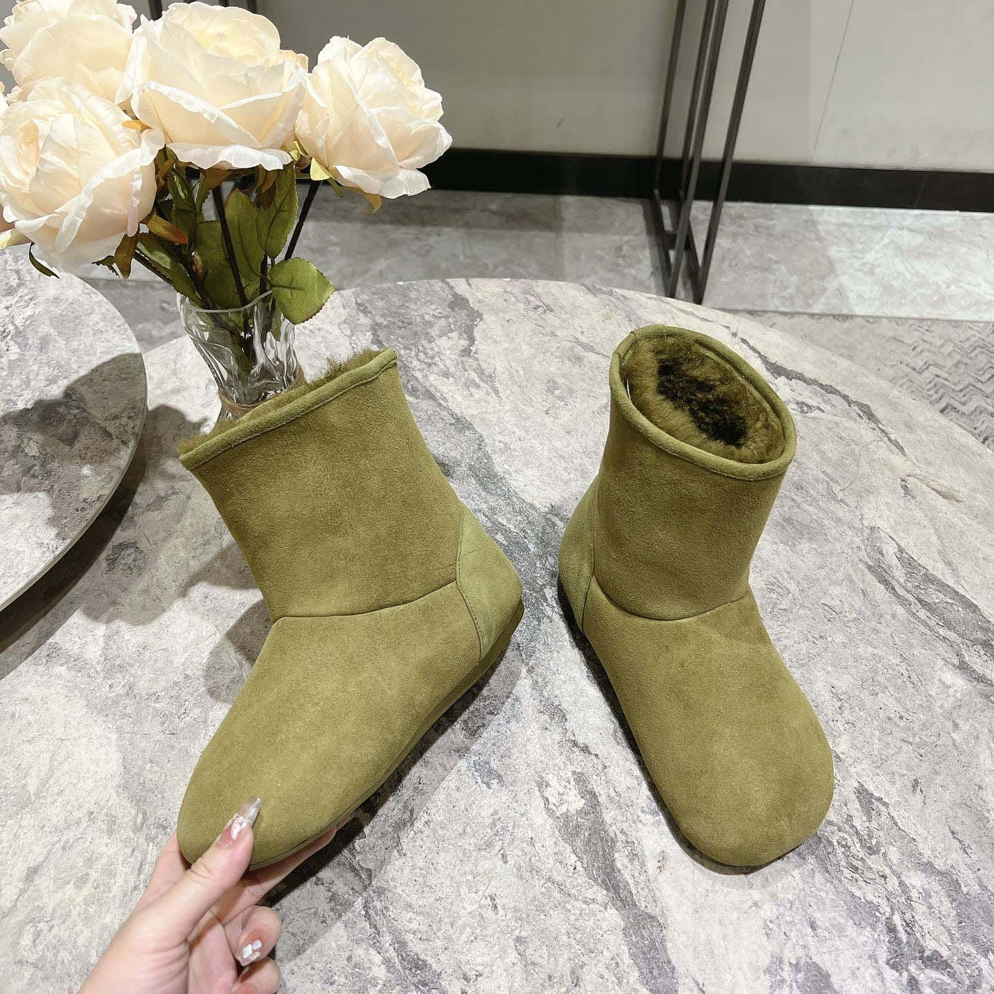 Loewe Lago Boot In Suede And Shearling - PerfectKickZ